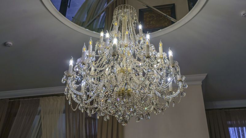 Elegant Chandelier in Living Room